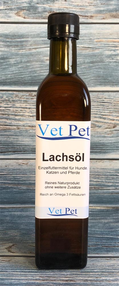 Lachsöl kaltgepresst für Hunde 