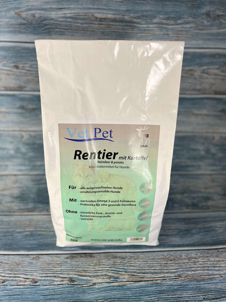 Vet Pet getreidefreies Trockenfutter Rentier mit Kartoffel