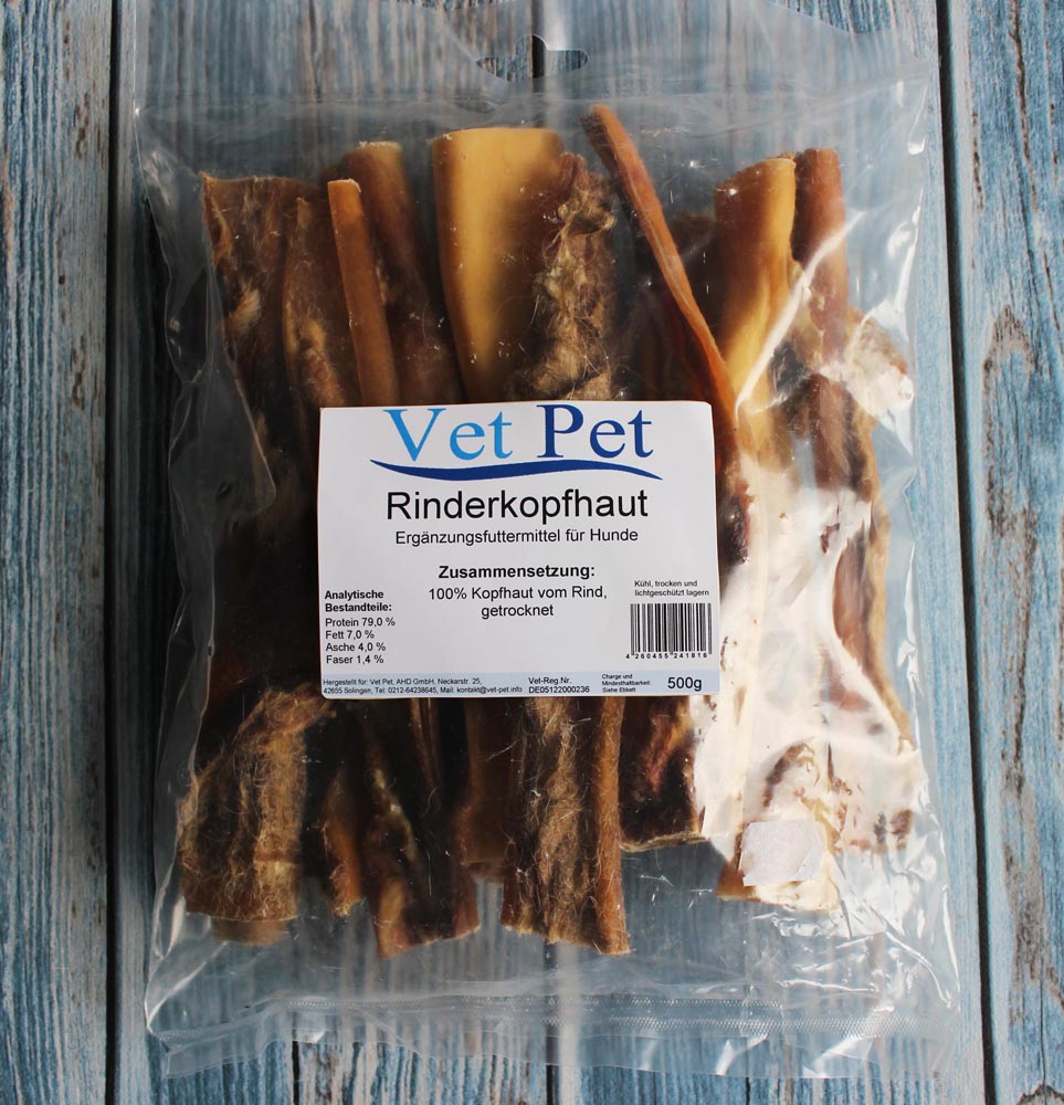 Rinderkopfhaut getrocknet für Hunde